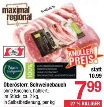 Maximarkt Oberösterr. Schweinebauch Angebot