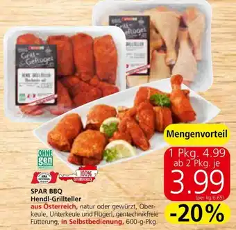 Spar SPAR BBQ Hendl-Grillteller 600g Angebot