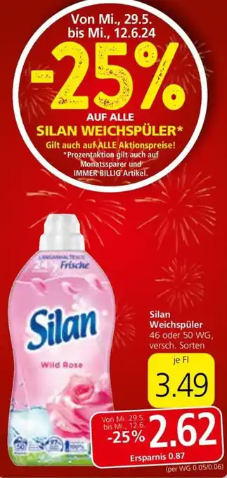 Spar Silan Weichspüler 46 oder 50 WG Angebot