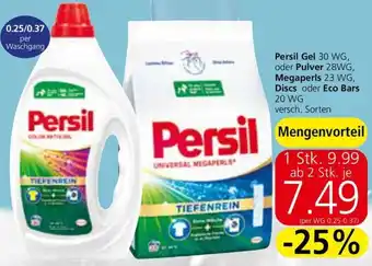 Spar Persil Gel 30 WG, oder Pulver 28WG, Megaperls 23 WG, Discs oder Eco Bars 20 WG Angebot