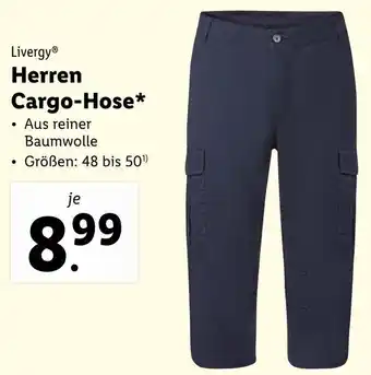 Lidl Livergy Herren Cargo Hose Angebot