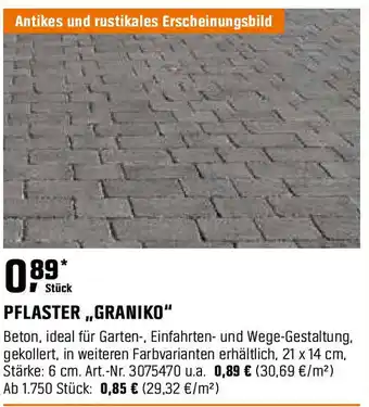 OBI PFLASTER,,GRANIKO Angebot