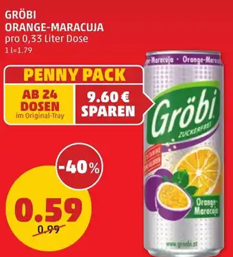 PENNY GRÖBI ORANGE-MARACUJA 0,33 Liter Angebot