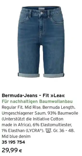 Tchibo Eduscho Bermuda-Jeans - Fit »Lea Angebot