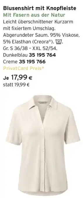 Tchibo Eduscho Blusenshirt mit Knopfleiste Angebot