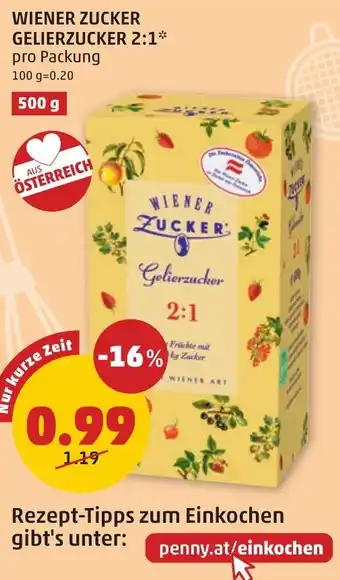 PENNY WIENER ZUCKER GELIERZUCKER 2:1 500g Angebot