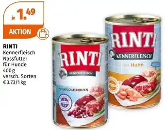 Müller RINTI Kennerfleisch Nassfutter für Hunde 400g Angebot
