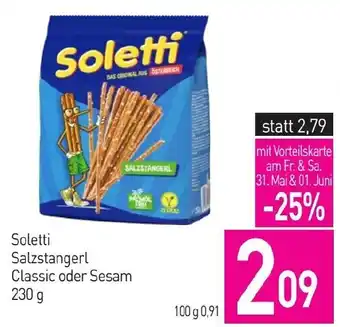 Sutterlüty Soletti Salzstangerl Classic oder Sesam 230g Angebot