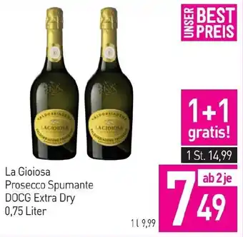 Sutterlüty La Gioiosa Prosecco Spumante DOCG Extra Dry 0,75 Liter Angebot