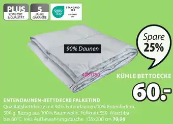 JYSK ENTENDAUNEN-BETTDECKE FALKETIND Angebot