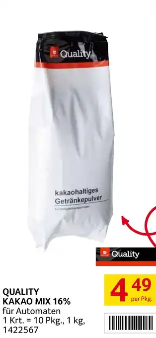 Transgourmet QUALITY KAKAO MIX 16% 1kg Angebot