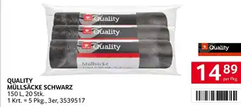 Transgourmet QUALITY MÜLLSÄCKE SCHWARZ 150L Angebot