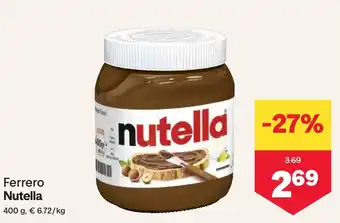 MPreis Ferrero Nutella 400g Angebot