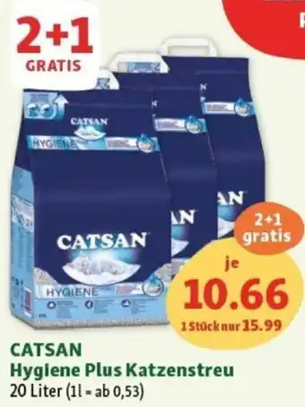 Fressnapf CATSAN Hygiene Plus Katzenstreu 20 Liter Angebot