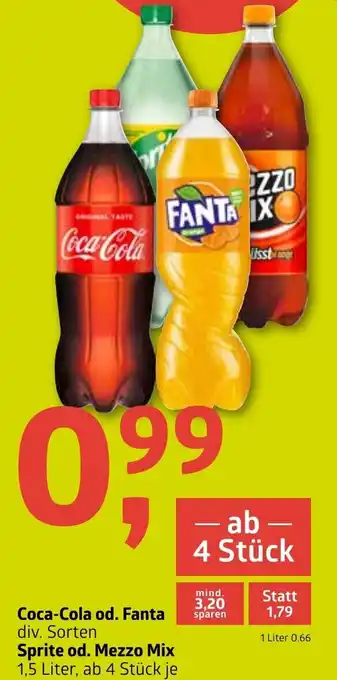 ADEG Coca Cola Od.Fanta Sprite Od. Mezzo Mix 1,5 Liter Angebot