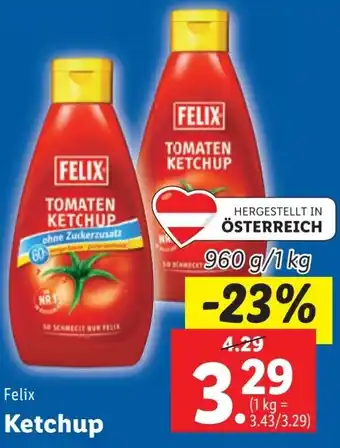 Lidl FELIX Ketchup 960g/1kg Angebot