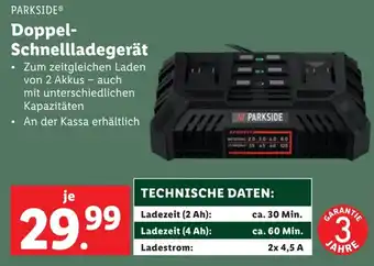 Lidl PARKSIDE Doppel- Schnellladegerät Angebot