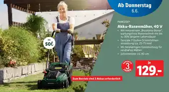 Lidl PARKSIDE Akku-Rasenmäher, 40 V Angebot