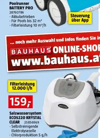 Bauhaus Intex Salzwassersystem Krystal Clear Angebot