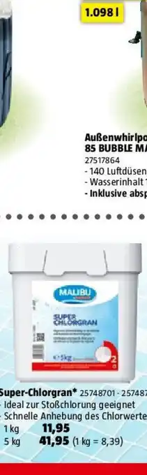 Bauhaus Malibu Chlorgranulat Angebot