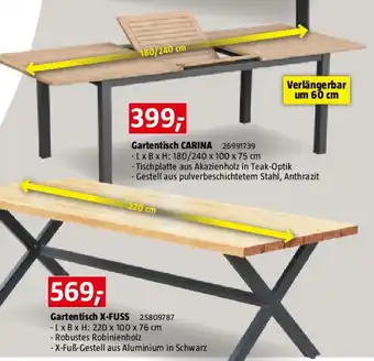 Bauhaus Gartentisch Angebot