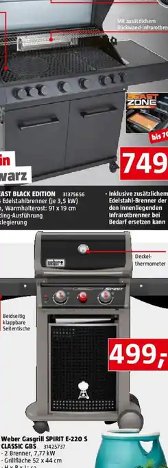 Bauhaus Weber Gasgrill Spirit E-220 S Classic GBS Angebot