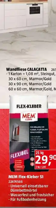 Bauhaus MEM Fliesenkleber Flexibel Angebot