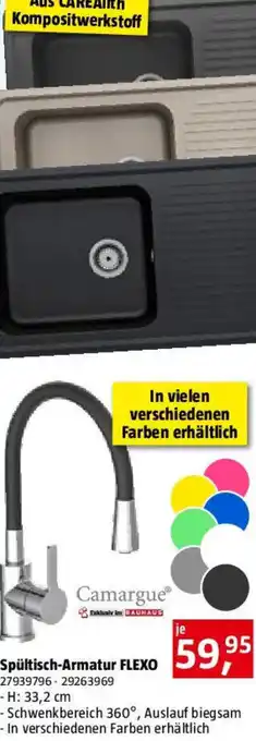 Bauhaus Camargue Spültischarmatur Flexo Angebot