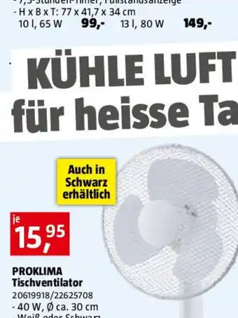 Bauhaus Proklima Tischventilator Angebot