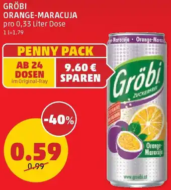 PENNY GRÖBI ORANGE-MARACUJA 0.33 Liter Angebot