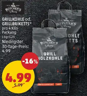 PENNY GRILLKOHLE od. GRILLBRIKETTS Angebot