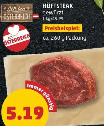 PENNY HÜFTSTEAK 1kg Angebot