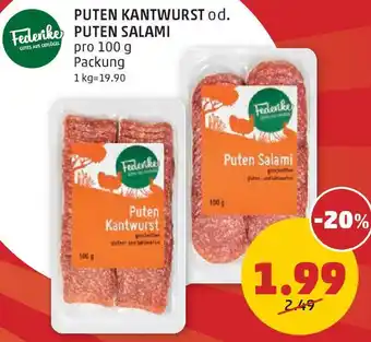 PENNY PUTEN KANTWURST od. PUTEN SALAMI 100g Angebot
