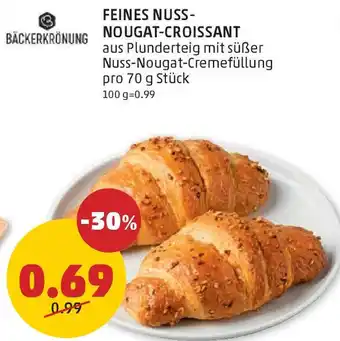 PENNY FEINES NUSS- NOUGAT-CROISSANT 70g Angebot