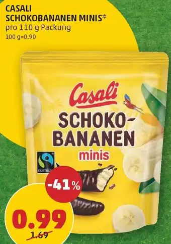 PENNY CASALI SCHOKOBANANEN MINIS 110g Angebot