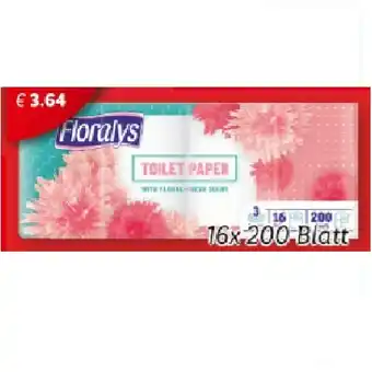 Lidl Floralys Toilettenpapier 3-lagig Lidl 16 Rollen 1 Packung Angebot