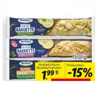 Lidl Meggle Baguette versch. Sorten Lidl 160 Gramm 1 Packung Angebot