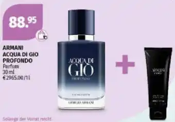 Müller ARMANI ACQUA DI GIO PROFONDO Parfum 30 ml Angebot