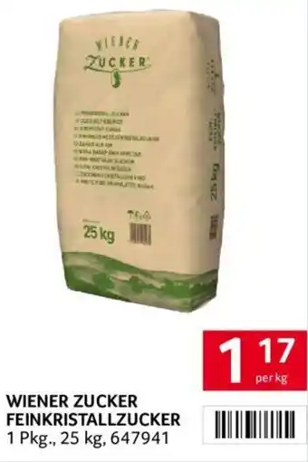 Transgourmet WIENER ZUCKER FEINKRISTALLZUCKER 25kg Angebot