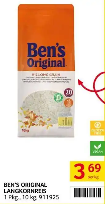 Transgourmet BEN'S ORIGINAL LANGKORNREIS 10kg Angebot