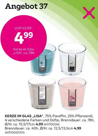 Mömax KERZE IM GLAS,,LISA Angebot