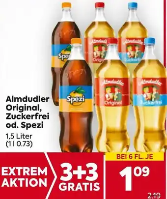 Billa Almdudler Original, Zuckerfrei od. Spezi 1,5 Liter Angebot