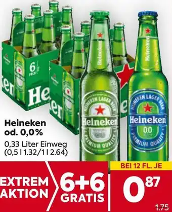 Billa Heineken od. 0,0% , 0.33Liter Angebot