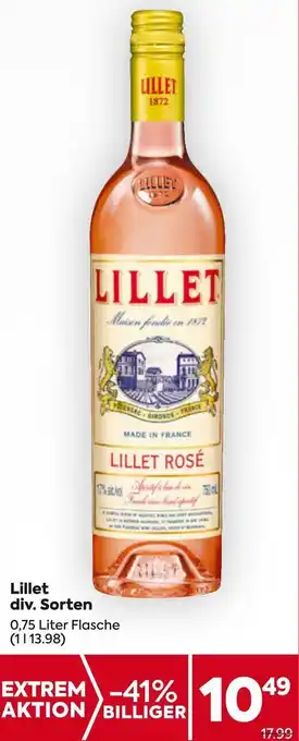 Billa Lillet 0,75 Liter Angebot