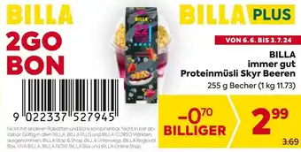 Billa BILLA immer gut Proteinmüsli Skyr Beeren 255g Angebot