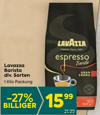 Billa Lavazza Barista 1 Kilo Angebot