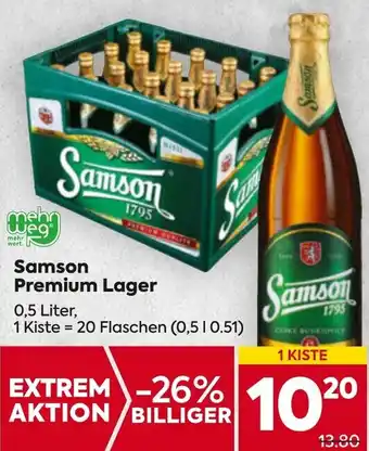 Billa Samson Premium Lager 0,5 Liter Angebot