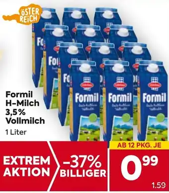 Billa Formil H-Milch 3,5% Vollmilch 1Liter Angebot