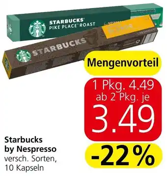 Spar Starbucks by Nespresso, 10 Kapseln Angebot