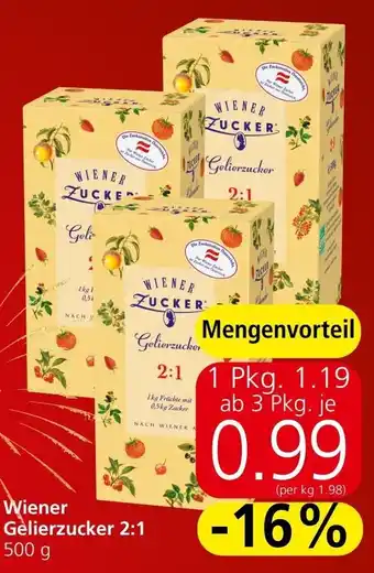 Spar Wiener Gelierzucker 2:1 500 g Angebot